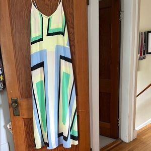 Colorful Geometric Maxi Dress